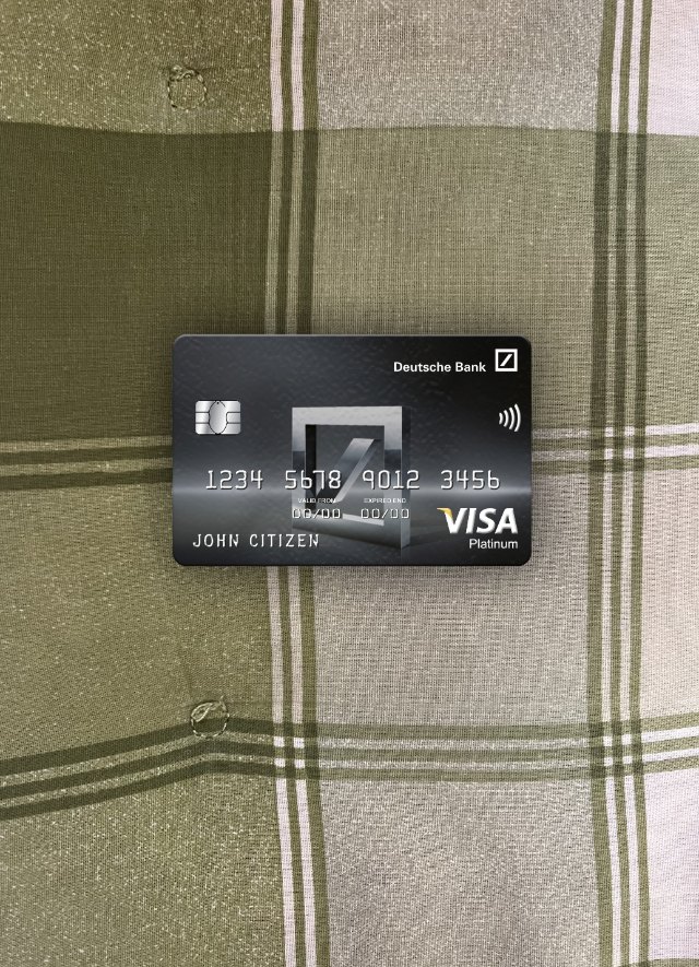 Download Mexico Deutsche bank visa platinum card photolook front Photoshop template